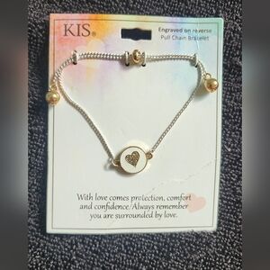 Elegant Gold and Silver Heart Bracelet